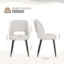 Folding Dining Table And Chairs Set Of 4, Easy Clean Round Dining Table With Padded Chairs Durable Dining Furniture Set Suitable For Dining Room And Kitchen - Grey Table + White Chair - View 3