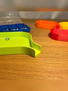High-Edge Tool Storage Funnel Tray - Prevents Screws, Bolts, Beads And Small Parts From Spilling - Equipped With Fully Sealed Slide-In Plug - Precise Storage For Tiny Parts - Keeps Workspace Clean And Efficient - Multicolor - View 5