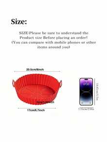 Silicone Air Fryer Liner/Tray, Non-Stick Silicone Mat, Reusable Baking Accessory; Easy To Clean, Suitable For Air Fryer, Oven And Microwave - Premium Alternative To Disposable Baking Paper - View 3