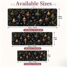 Golden Ornament Large Mouse Pad, Elegant Christmas Desk Mat, Extended Keyboard Pad , Polyester Surface With Rubber Base For Gaming, Office, Home Computer Setup And Holiday Decor 3 Sizes Available - View 5