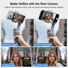 Magnetic Phone Vlog Selfie Monitor HD Screen Display, Compatible With IOS & Android Phone With Remote Control, Wireless Back Camera Monitor For Live Streaming, Content Creation, Selfies, Live Streaming, Video Recording Tools,Valentines Day Gifts - View 2