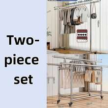 Telescopic Clothes Drying Rack, Foldable Movable Windproof Garment Hanging Rod, Freestanding Clothes Airer, Sturdy Portable Clothing Display Stand, 3 Styles Available, Space-Saving Home Garment Storage Rack For Clothes Organization - Freestanding Drying Rack - View 15