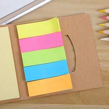 5pcs Portable Kraft Paper Notebook Set, Detachable Memo Notepad, Creative Gift Sticky Notes, Portable Kraft Paper, Note Pad, Student Tearable Memo Sticky Notes - one-size - View 6