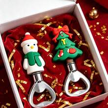 1Pc Creative Santa Bottle Openers, Practical Kitchen Gadgets, Labor‑Saving Bottle Opener, Great For Costume Parties, Suitable For Home Kitchen,Backyard Gatherings & Multiple Occasions, Ultra‑Light Mini‑Size, Can Be Hung As Cute Decor When Not In Use - Multiple Styles - View 1
