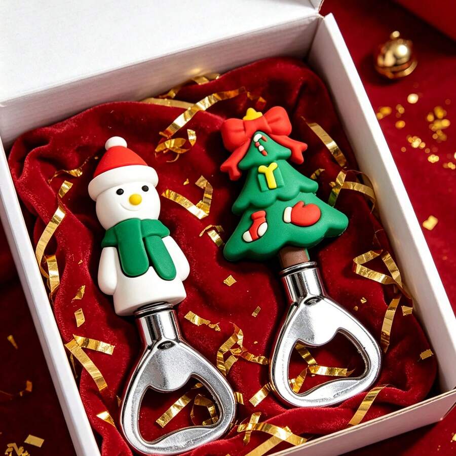 1Pc Creative Santa Bottle Openers, Practical Kitchen Gadgets, Labor‑Saving Bottle Opener, Great For Costume Parties, Suitable For Home Kitchen,Backyard Gatherings & Multiple Occasions, Ultra‑Light Mini‑Size, Can Be Hung As Cute Decor When Not In Use - Multiple Styles - View 1