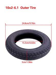 10x2-6.1 Tire Inner Outer Tube With Wheel Hub Compatible With Xiaomi Mijia M365 Series Electric Scooter High Performance Pneumatic Tyre - A - View 3