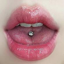 Comfort Formula F136 Titanium Alloy Tongue Stud, Multi-Color Internal Thread Tongue Ring, Non-Fading Piercing Jewelry, Suitable For Halloween, Christmas And Daily Wear - White - View 1
