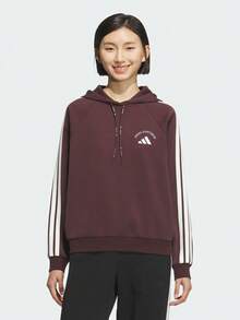 Adidas Women's MS HOODY Knit Sweatshirt Sweatshirt KC0033 - Red - View 1