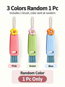 3pcs New Cute Rabbit 3-In-1 Cup Brush, Petal 3-In-1 Cup Brush, Multi-Functional Gap Cleaning Brush, Tea Cup & Baby Bottle Slot Brush, Portable For Home And Travel - Multiple Styles and Colors - View 16
