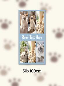 Custom Photo Text Throw Blanket, Personalized Picture Collage Fleece Blanket, Customized Pet Memory Photo Blanket For Sofa Bed Home Decor Gift - Multicolor - View 83
