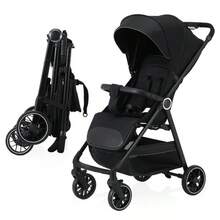 Lightweight Baby Stroller, FoldableStroller, Extended Sun Canopy ,Adjustable Backrest, Breathable Mesh, Easy To Carry, Suitable For Travel - Black - View 10