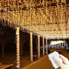 8-Function Battery Box Flashing Fairy Lights, Halloween Christmas Decoration, Indoor String Lights, Warm White/Colorful, Icicle String Lights, Christmas Tree Decoration, Curtain Decoration, Decorative Lights, 45/80/96/150 Lights - Battery-powered Fairy Lights - View 13