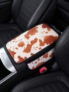 1pc Shiny Rhinestone Car Armrest Cover, Luxury Quilted PU Car Dashboard Mat With Side Storage Pocket, Diamond Pattern Sparkling Crystal Car Interior Accessory, Universal Fit For SUV, Sedan, Truck And Other Vehicles - Style B - View 12