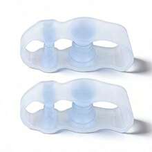2pcs/Set Silicone Toe Separator, 3-Toe Split Friction-Proof Toe Care Pads, Washable & Reusable, Wearable With Shoes, Soft & Elastic, Anti-Deformation, Big Toe Alignment & Overlapping Toe Relief - A - View 6