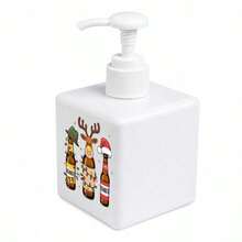 Square Plastic Foam Soap Dispenser Bottle With "Freezin' Season" Winter Christmas Print, Foaming Hand Soap Pump Bottle For Bathroom Countertop Home Decor - Multicolor - View 16