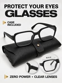 Blue Light Blocking Glasses, Anti-Fatigue, Ultra-Lightweight Material, Comfortable To Wear, Look Great Without Makeup, Fashionable, No Nose Bridge Pressure For Long-Term Wear, Suitable For Long-Term Office And Outdoor Use - Black-framed Glasses - View 4