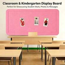 DOWMOO 1pc Colorful Felt Board Kindergarten Felt Message Board Decoration Display Board Photo Wall Sticker Sound-Absorbing Panel - A - View 6