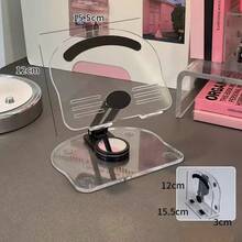 New Transparent Acrylic Tablet Stand, Foldable Rotatable Height‑Adjustable Multi‑Function Anti‑Slip Desktop Tablet Holder - 1 Pc - View 6