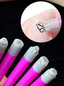 Silicone Nail Art Carving Tool Soft Head Stamping Embossing Pen Handmade DIY Nail Flower Pattern Decoration Tool - Multicolor - View 6