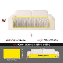 1PC Cozy Plush Velvet Jacquard Retro Checkered Autumn/Winter Thickened Sofa Cushion, New Style Sofa Decorative & Protective Cover, Non-Slip, Pet-Friendly, Machine Washable Seat Pad. - Light Grey - View 15