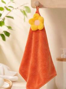 1pc/4pcs/8pcs Approx. 13.4*13.4 Inch Cute 3D Fruit Star Decorative Hanging Towel, Soft Coral Fleece Absorbent Kitchen Bathroom Wiping Cloth, Kids Favorite Towel, Quick Dry Soft Fluffy - Multicolor - View 4