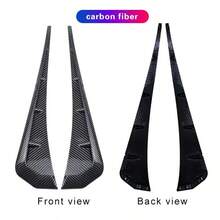 2pcs Universal ABS Plastic Car Side Fender Vent Stickers, Black Exterior Decorative Trim For Cars And Motorcycles, Easy Installation - Multiple Styles - View 6