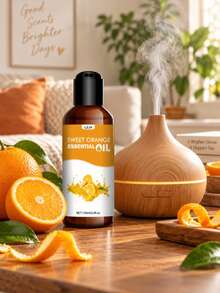 Sweet Orange Essential Oil 3 Sizes 100ml 30ml For Diffusers, Diffusion Stones, Humidifiers, Suitable For Home Decor, Bedroom, Car, Room, Bathroom Etc., Gentle & Fresh Alcohol-Free - Sweet Orange Essential Oil - View 9