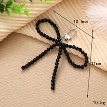 1pc Creative Pearl Bow Chain Bag Charm, Phone Case Keychain Pendant Exquisite Small Gift Accessory - Multicolor - View 8