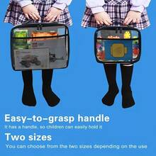 2pcs Large Transparent Toy Storage Bags, Reusable PVC Zipper Storage Bags, Suitable For Building Blocks, Board Games, Puzzles And Children's Toys, Portable Home And Travel Storage - View 6
