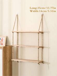Bohemian Style 3-Tier Wall Shelf, Suitable For Displaying Indoor Plants, Books And Home Decor - Multicolor - View 14
