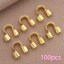 50pcs 18K Gold Plated Brass Metal Wire Protectors U-Shaped Wire Guards, For Jewelry Making, Earrings, Bracelets, Necklaces DIY Handmade Accessories - Multicolor - View 25