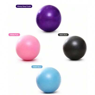 1pc Fitness Yoga Ball, Anti-Burst Exercise Ball For Pilates, Balance Training, Core Workout, Home Gym & Fitness Exercise, Non-Slip Stability Ball