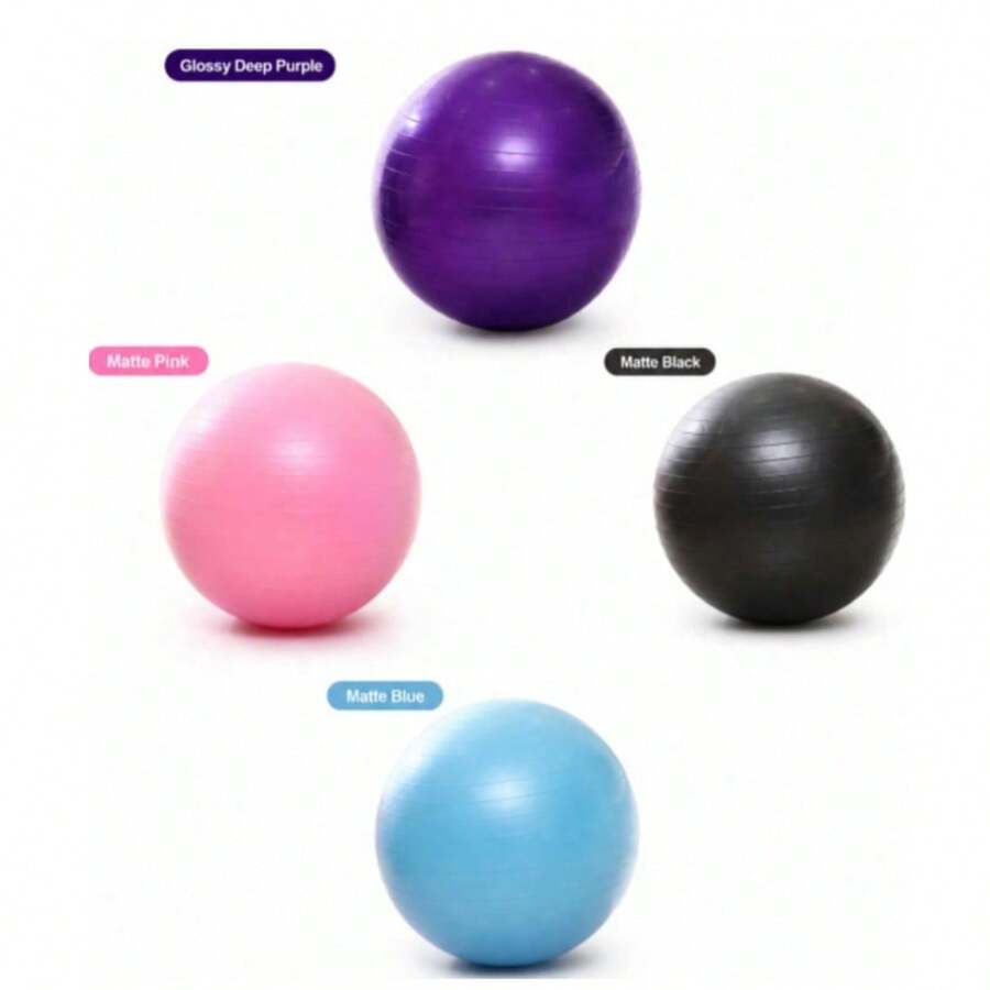 1pc Fitness Yoga Ball, Anti-Burst Exercise Ball For Pilates, Balance Training, Core Workout, Home Gym & Fitness Exercise, Non-Slip Stability Ball - Multicolor - View 1