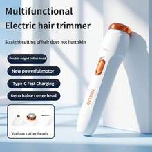 Wireless Women's 3-In-1 Electric Shaver Set, Painless Hair Remover & Nose Hair Trimmer, For Facial, Body And Underarm Grooming, Type-C Rechargeable Multi-Functional Hair Removal Kit - Multicolor - View 3