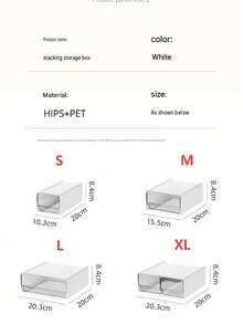 3/2pcs White Plastic Desktop Storage Box With Drawer, Waterproof And Dustproof, Portable Modular Design, Suitable For Storing Notebooks, Pens, Various Stationery, Cosmetics, Etc., Applicable For School Dorms, Offices And Home Desktop Organization, Pencils, Hair Accessories, Desktop Organizer Storage Box - White - View 9