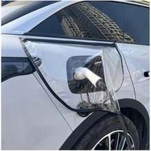 1pc Universal Electric Vehicle Charging Port Waterproof Cover, Transparent PVC Rainproof Dustproof Leak-Proof Protective Sleeve, Easy Installation All-Weather Durable Accessory, Suitable For New Energy Electric Vehicle Outdoor Charging - Multicolor - View 9