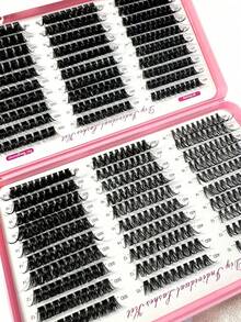 Dense 8D Fluffy Cartoon Style Anime False Eyelashes, Cluster Lash Extensions D Curl Lashes, Reusable, Suitable For Beginners - D - View 4
