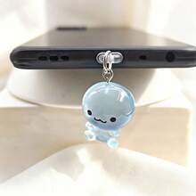 1pc Luminous Ball Slippy Big Head Man Pendant Mobile Phone Port Dust Plug - Multicolor - View 3