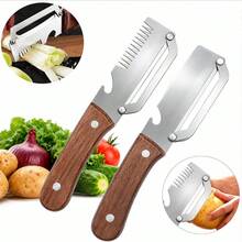 Multifunctional Stainless Steel Thickened Fruit Peeling Knife, Ultra Sharp Blade With Wooden Handle And Bottle Opener, Suitable For Vegetables Or Fruits That Need Peeling - Multicolor - View 13