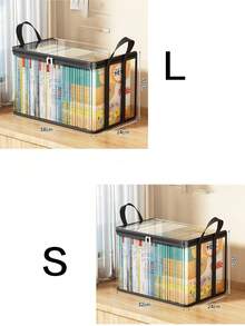 Large Capacity Dust-Proof Book Storage Bag, Old Books Organizer Box, Foldable Storage Bin For Students And Classrooms - Multicolor - View 8