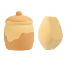Miniso Disney Winnie The Pooh Series Multi‑Faceted Makeup Sponge Set With Honey Pot Storage Jar, Wet & Dry Use Cosmetic Makeup Tool For Women & Girls - Yellow - View 8