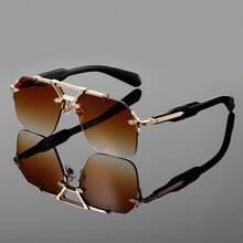 Fashionable Premium Double Bridge Sunglasses, Sunglasses, And Versatile, Men's Sunglasses, Suitable For Travel, Commuting, Beach And Outdoor Activities - Multicolor - View 7