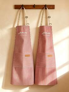Personalized Embroidered Name Apron, Customized Kitchen Apron, Letter Embroidered Cooking & Baking Apron, Customized Gift For Cooking Enthusiasts, Kitchen Accessories, Birthday Gift For Mom, Family Gathering, Holiday Gift, Home Baking Supplies - Multicolor - View 9