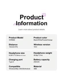 Acer OHR665 Wireless Earbuds Bluetooth 6.0 Semi-In-Ear ENC Noise Cancelling Call Lightweight Ear Clip Design Comfortable Wear 250mAh Portable Charging Case Touch Control Compatible With Phone IOS/Android System - View 11