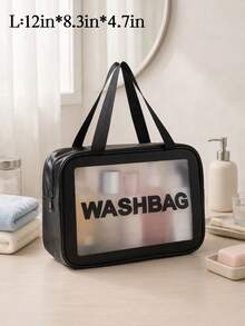 Large Capacity Transparent PVC Cosmetic/Toiletry Bag, Portable Travel Storage Pouch, Suitable For Toiletries And Skincare Products, Ideal For Vacation, Travel And Organization - Multicolor - View 15