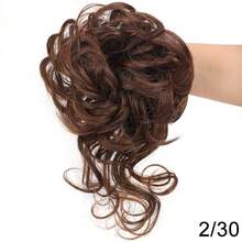 1pc 8 Inch Synthetic Curly Donut Bun Elastic Hair Tie Messy Bun Hair Piece Wig Hair Accessory - Multiple Styles - View 20
