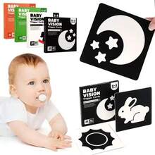 Infant Visual Trigger Cards Set - Age-Specific (0-3/3-6/6-12/12-24 Months) Visual Stimulation Flash Cards, Newborn Early Education Toys, Black & White/Colorful Patterns, Promote Infant Visual Development, Recognition And Sensory Perception - Multicolor - View 3