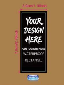 1/32/72/104pcs Custom Printed Rectangle Labels For Bottle, Personalized Waterproof Rectangular Stickers, Customized Printed Rectangle Label For Candles, Jars, Packaging Seals, Product Labels, Rectangle Sticker For Business Logo - Multicolor - View 66