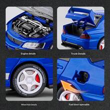 Maisto 1 Buah, Panjang 20,8 Cm, Lebar 9 Cm, Tinggi 6,2 Cm, Model Mobil Koleksi Die-Cast Alloy IX Skala 1:24, Dengan Ban Karet Simulasi dan Sayap Belakang Logam. Dapat Digunakan Sebagai Hiasan Meja - MultiWarna - View 6
