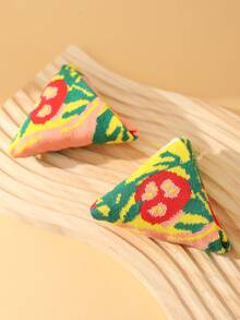 1 par de calcetines de media caña para regalo, set de caja de regalo unisex, calcetines de pizza suaves y cómodos, diseño creativo inspirado en comida imaginativa, adecuados para Halloween/Navidad/Oktoberfest/Día del Maestro/Día de Muertos/Regreso a Clases/Año Nuevo/Acción de Gracias/Día de San Valentín/Reuniones del Día de la Familia/Fiestas Regalos de Vacaciones, calcetines casuales diarios/salidas a fiestas/esquí/correr/fitness, calcetines de moda divertidos y coloridos de otoño/invierno, usables en todas las estaciones - Multicolor - Ver 6